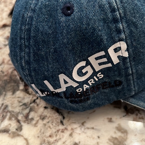 Blue Denim Karl Lagerfeld baseball cap..o/s Men’s - Picture 3 of 8
